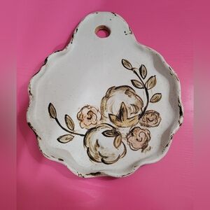 Etta B Pottery Cotton Design Handmade Hand-glazed